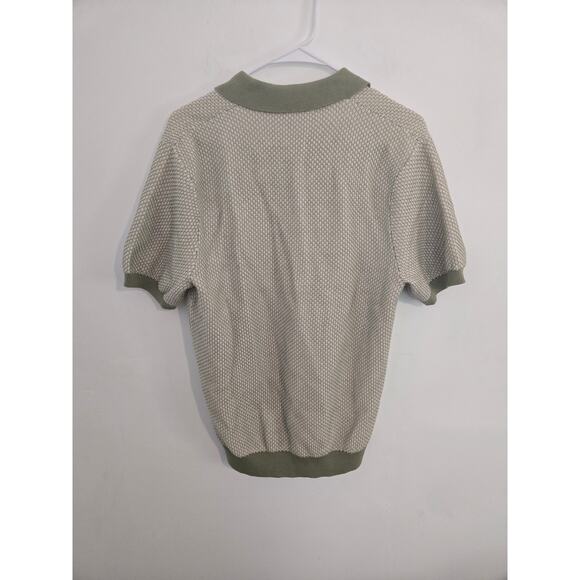 Madewell Honeycomb Stitch Johnny-Collar Sweater Polo Mens size small - Picture 2 of 3